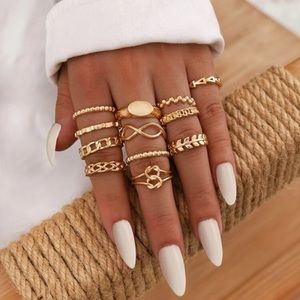 Faux gold rings
